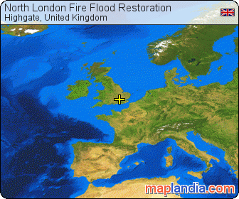 North London Fire Flood Restoration satellite map