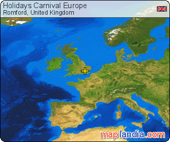 Holidays Carnival Europe satellite map