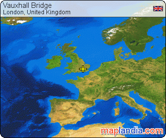 Vauxhall Bridge satellite map