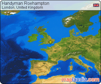 Handyman Roehampton satellite map