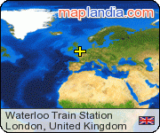 Waterloo Train Station satellite map
