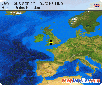 UWE bus station Hourbike Hub satellite map