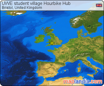 UWE student village Hourbike Hub satellite map
