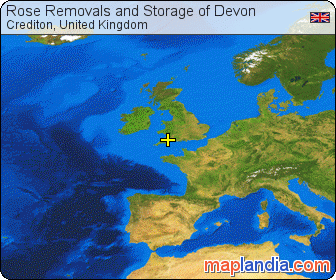 Rose Removals and Storage of Devon satellite map