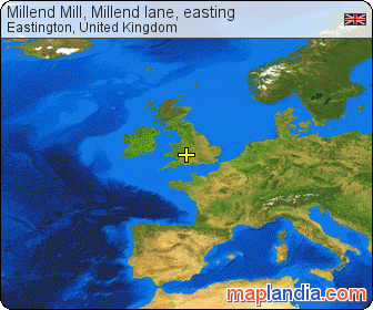 Millend Mill, Millend lane, easting satellite map