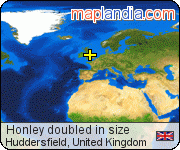 Honley doubled in size satellite map