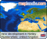 new development in Honley satellite map