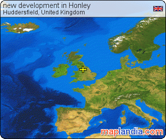 new development in Honley satellite map