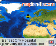 Belfast City Hospital satellite map