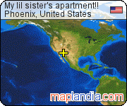 My lil sister's apartment!! satellite map