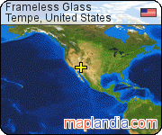 Frameless Glass satellite map