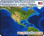 Hampton Inn Russellville satellite map