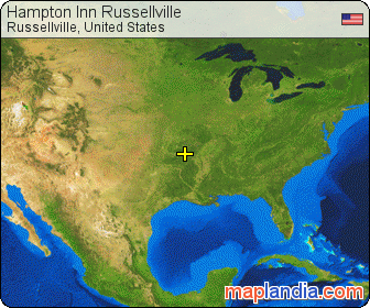 Hampton Inn Russellville satellite map