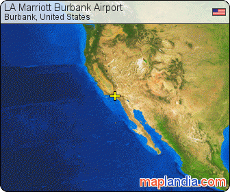 LA Marriott Burbank Airport satellite map