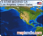 5 STAR MOVING CA satellite map