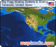 Big Fogg Misting Systems & Misting satellite map