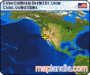 Chino California Dentist Dr. Lucas  satellite map