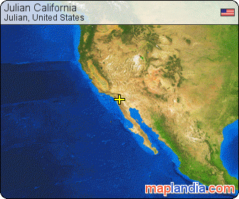 Julian California satellite map