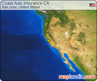 Coast Auto Insurance CA satellite map