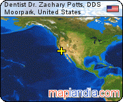 Dentist Dr. Zachary Potts, DDS satellite map