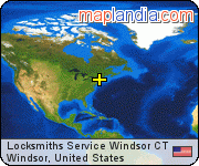 Locksmiths Service Windsor CT satellite map