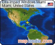 Elite Impact Windows Miami satellite map