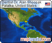 Dentist Dr. Alan Shoopak satellite map