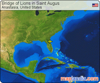 Bridge of Lions in Saint Augus satellite map