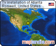 TV Installation of Atlanta satellite map