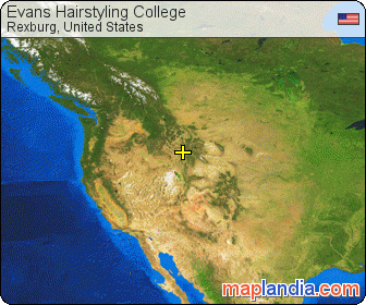 Evans Hairstyling College satellite map