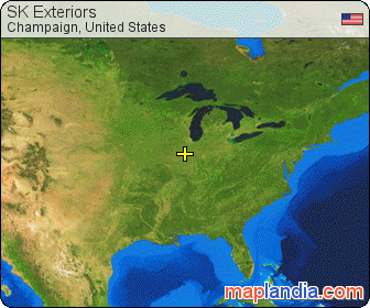 SK Exteriors satellite map