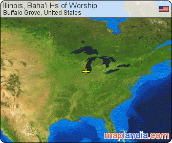 Illinois, Baha'i Hs of Worship satellite map