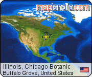 Illinois, Chicago Botanic satellite map