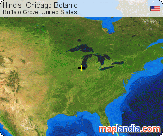 Illinois, Chicago Botanic satellite map