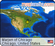 Marjen of Chicago satellite map