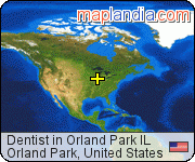 Dentist in Orland Park IL satellite map
