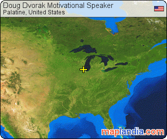 Doug Dvorak Motivational Speaker satellite map