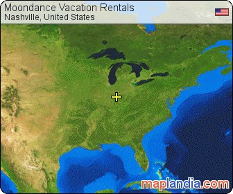 Moondance Vacation Rentals Nashville Google Satellite Map
