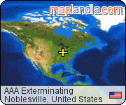 AAA Exterminating satellite map