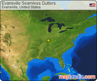 Evansville Seamless Gutters satellite map