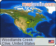 Woodlands Creek satellite map