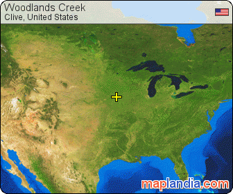 Woodlands Creek satellite map