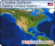 Creative Surfaces satellite map