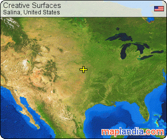 Creative Surfaces satellite map