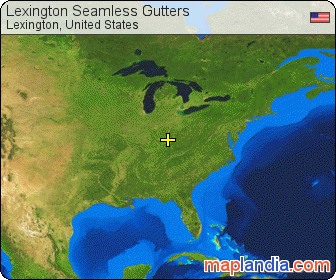 Lexington Seamless Gutters satellite map