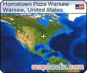 Hometown Pizza Warsaw satellite map