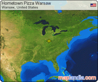 Hometown Pizza Warsaw satellite map