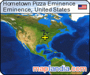 Hometown Pizza Eminence satellite map