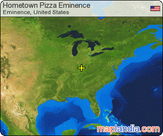 Hometown Pizza Eminence satellite map