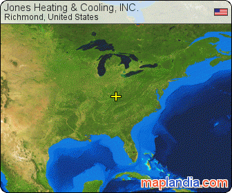 Jones Heating & Cooling, INC. satellite map